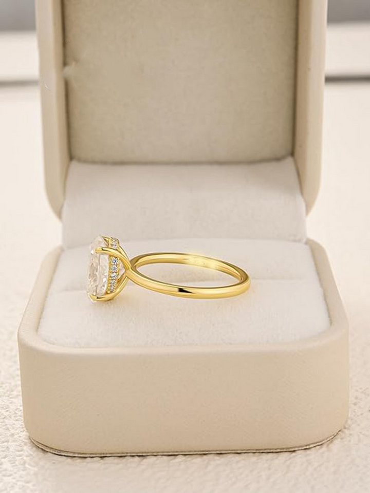 Jumpeak Diamantring 3ct VS1,lab grown diamant ring,verlobungsring,damen geschenk, 2EX Eheringe,liebes geschenk für sie,geschenk ideen für frau,14K Gold – Bild 2 von 5
