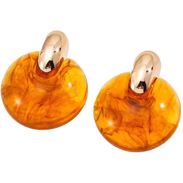 Jumpeak Paar Ohrhänger ohrringe silber 925,bernstein ohrringe,ohrringe rund,ohrringe damen (Set, runde Ohrringe aus Bernstein und Silber(mit Schachtel), 18k ohr