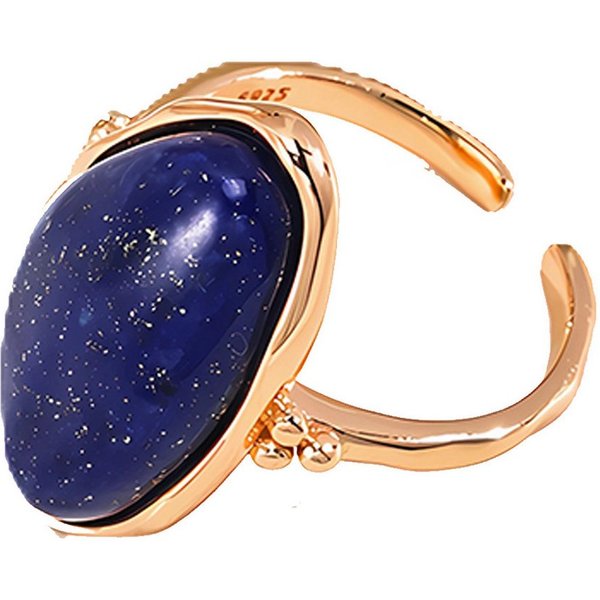 Jumpeak Silberring ring silber 925 damen,lapislazuli ring,ring vergoldet,edelstein ring, ringdamen,ringsilber925damenverstellbar,damengeschenkgeschenkschwester