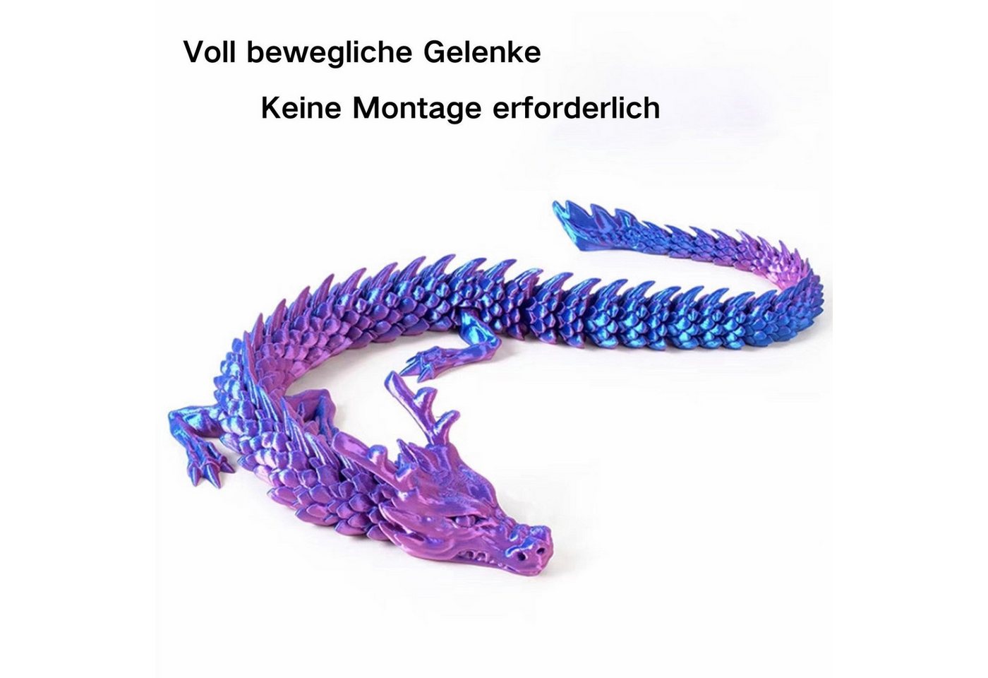 Jumpeak Tierfigur 3d drache,3d tiere,drache 3d druck,drachen figuren,drachen spielzeug (8 Farben, 5 Größen), tiere figuren,tiere spielzeug,Kinderspielzeug,Weihn – Bild 3 von 4