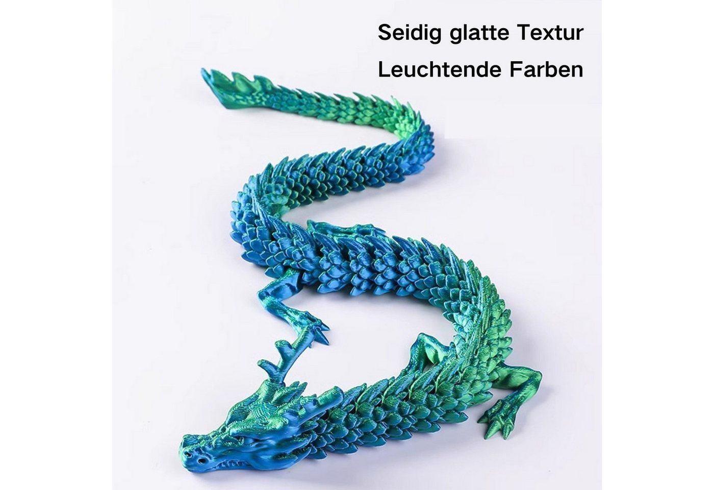 Jumpeak Tierfigur 3d drache,3d tiere,drache 3d druck,drachen figuren,drachen spielzeug (8 Farben, 5 Größen), tiere figuren,tiere spielzeug,Kinderspielzeug,Weihn – Bild 4 von 4