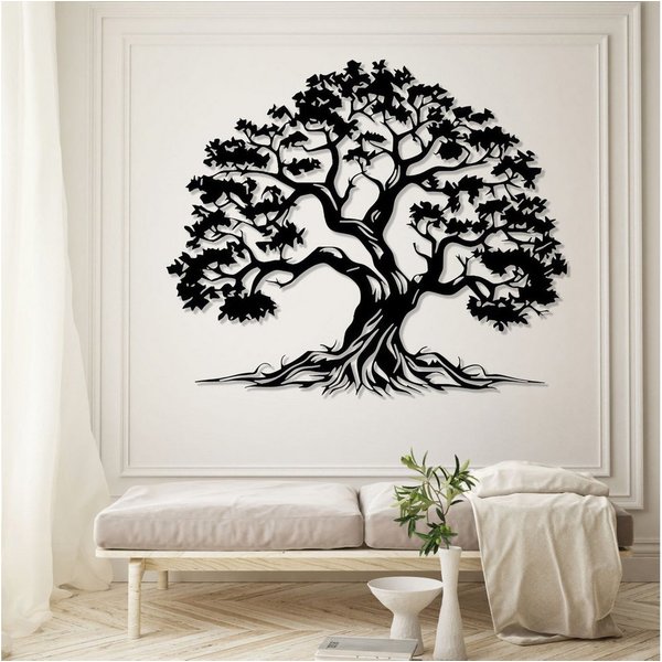 Jumpeak Wanddekoobjekt Metall Baum des Lebens Kunst Wanddekoration,Baum Wanddekoration, Natur, Hergestellt aus Metall,Vier Farben zur Auswahl,2 Größe