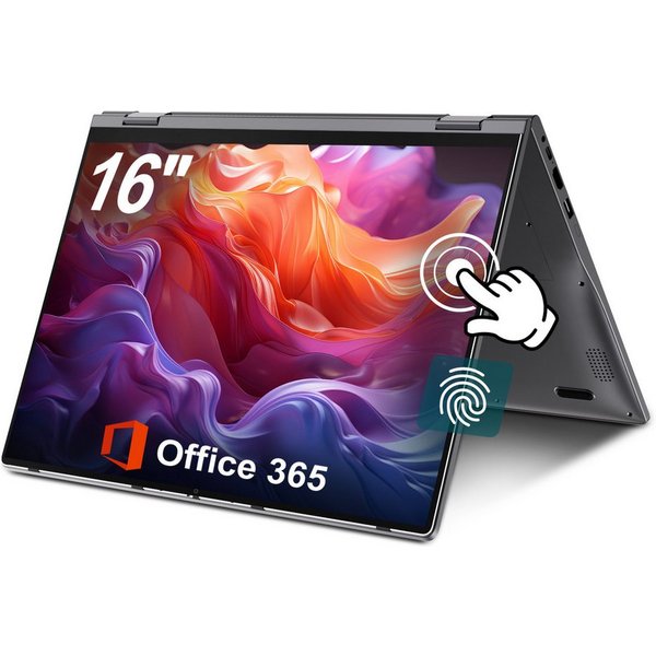 Jumper 16" 2-in-1 Touchscreen Laptop, Intel N95/N5095, 16GB RAM, 640GB SSD Notebook (Intel N5095, Intel UHD Graphics, 16 GB, 640 GB SSD, 4-core CPU)