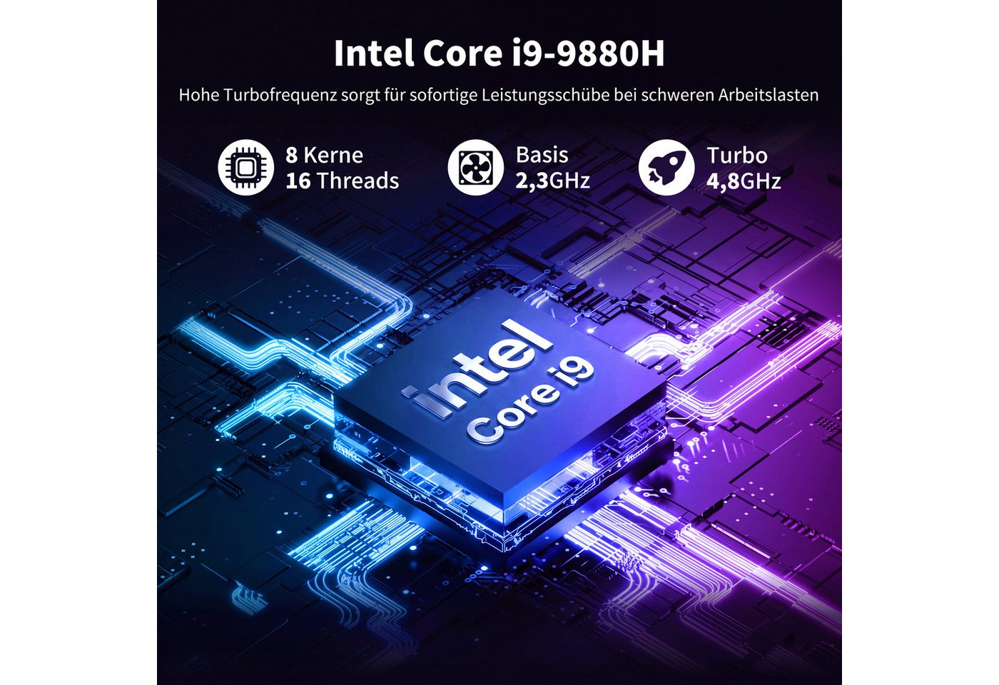 Jumper 18.5" laptop Intel Core i9, 16GB DDR4 RAM, 512GB SSD Business-Notebook Notebook (Intel@ CoreTM i9-9880H, 8 GB, 512 GB SSD, 8-core CPU) – Bild 2 von 5