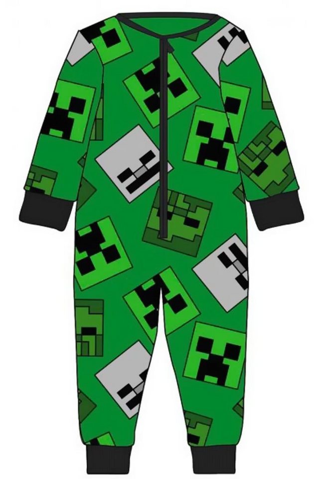 Minecraft Jumpsuit MINECRAFT Kinder Jumpsuit Overall Pyjama Strampelanzug Jungen + Mädchen 3 4 5 6 7 8 9 10 Jahre Gr: 98/104 110/116 122/1280134/140 – Bild 4 von 4
