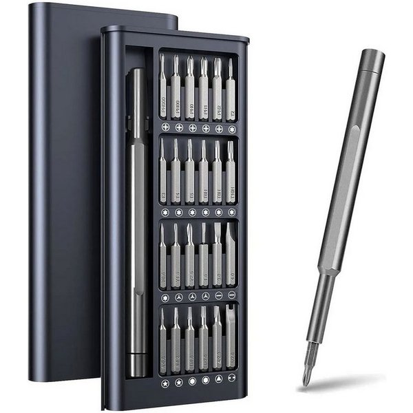 Jungengel Bit-Schraubendreher Präzisions-Schraubendreher-Set Magnetgriff Mini-Bit-Set Kompakt, (25 St), 25-Teilig, Klein & Kompakt zum Tragen, Hobby-Handwerker