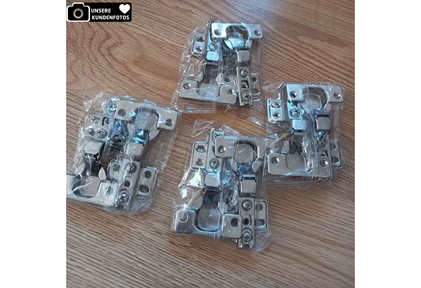 Jungengel Schrankeinsatz 2er Set Möbelscharnier Topfscharnier Schrankscharnier für Küchenmöbel (Set, 2 St), stabile Metallkonstruktion, für Schranktüren und Möb – Bild 3 von 5