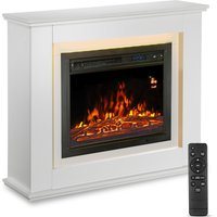 Juskys Elektrokamin, 2000 W Heizung, Flammeneffekt, Fernbedienung, LED-Licht, Timer