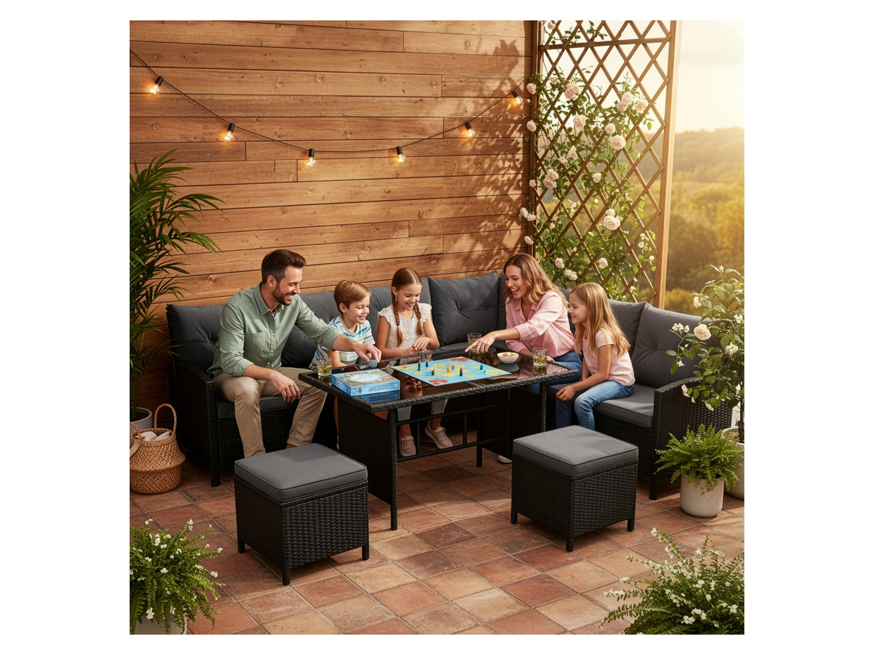 JUSKYS Gartenlounge Manacor (Dunkelgrau) – Bild 2 von 4