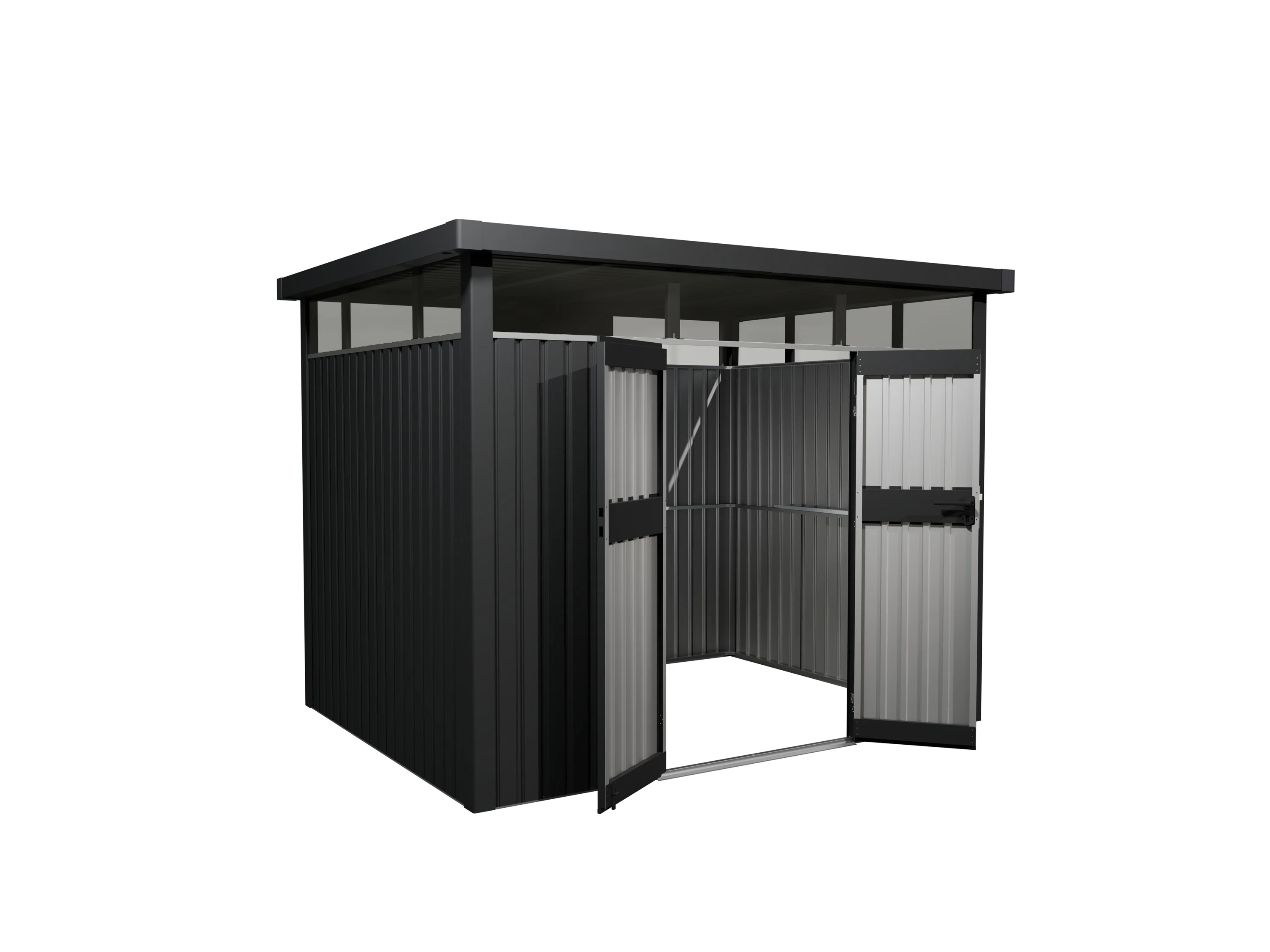 JUSKYS Gerätehaus »Luzern«, aus Metall (L 7,8 m², Anthrazit) – Bild 4 von 4