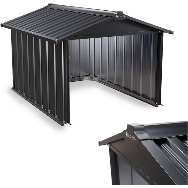 Juskys Mähroboter-Garage MGMT1, BxTxH: 89x98x63 cm, Langlebige Metall Konstruktion aus verzinktem Stahl