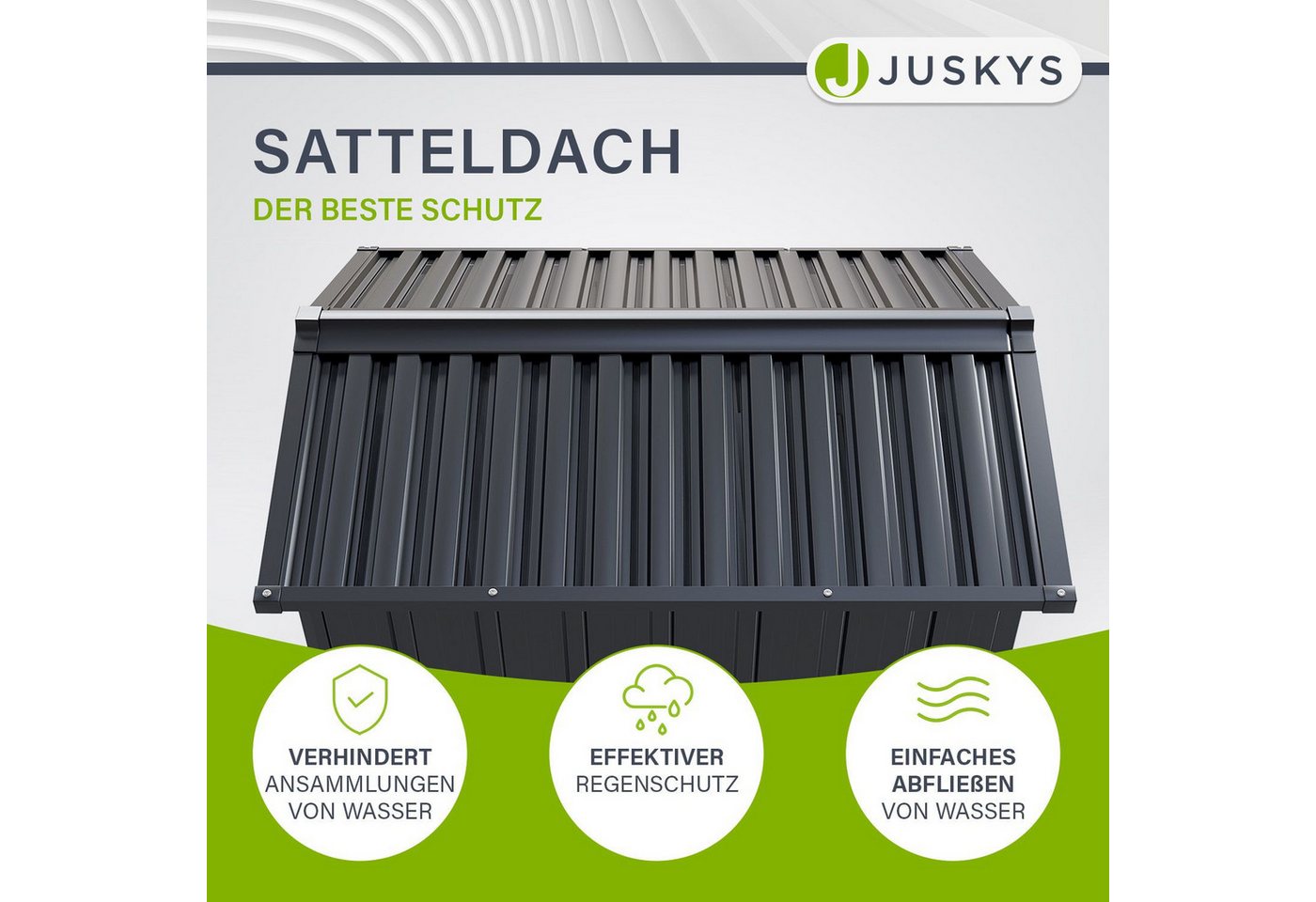 Juskys Mähroboter-Garage MGMT1, BxTxH: 89x98x63 cm, Langlebige Metall Konstruktion aus verzinktem Stahl – Bild 4 von 5