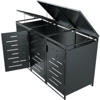 JUSKYS Metall Mülltonnenbox Arel (3er)