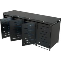 JUSKYS Metall Mülltonnenbox Arel (4er)