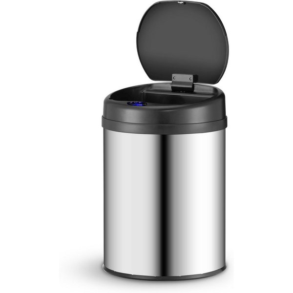 Juskys Mülleimer, 30 L Volumen, mit Sensor, geräuscharmes Öffnen / Schließen, rostfrei