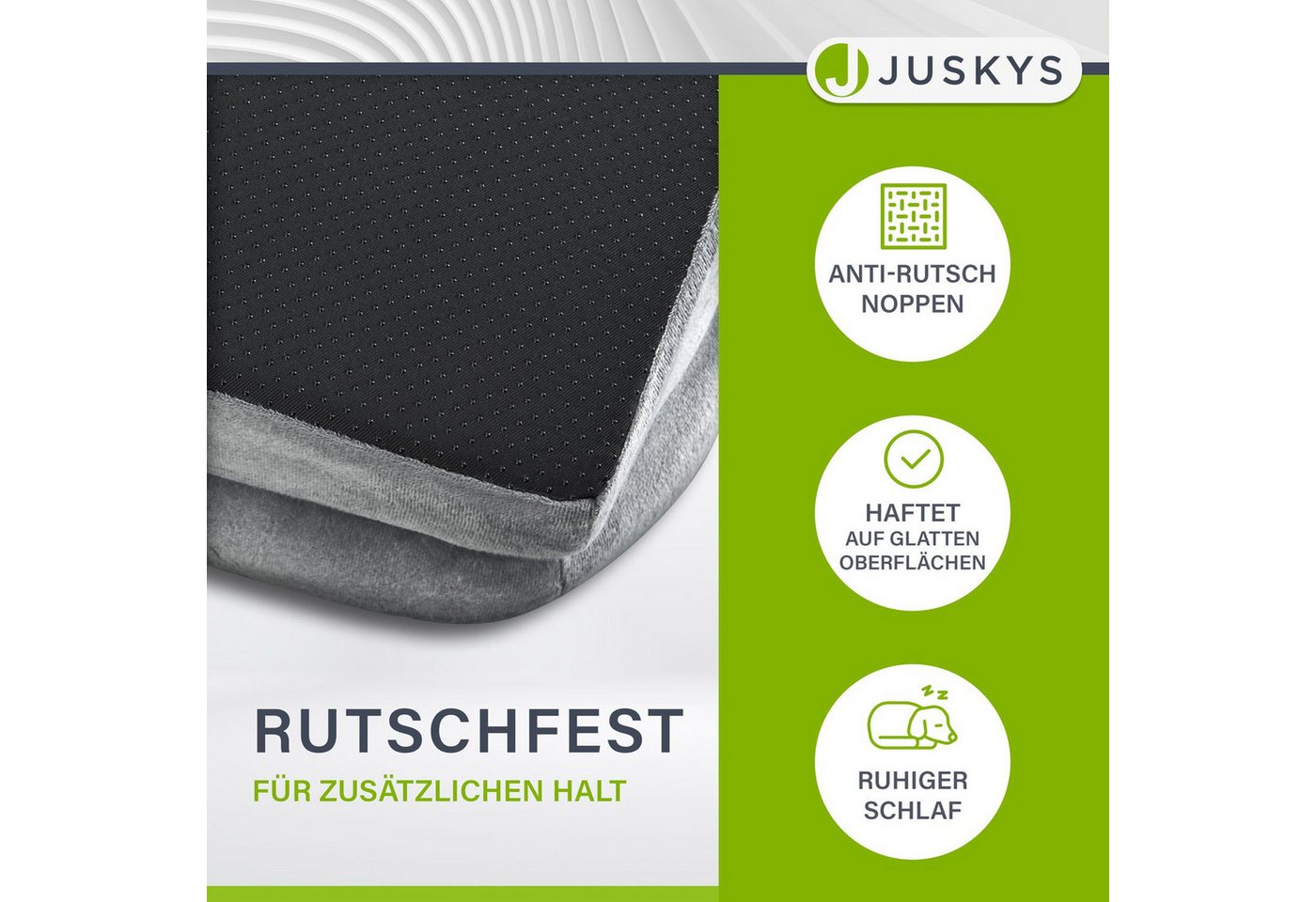 Juskys Tierbett Sheena, Stoff, Flanell (100 % Polyester), orthopädisch, waschbar und rutschfest, gepolsterter Rand – Bild 4 von 5