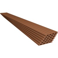 JUSKYS WPC Terrassendielen, mit Clipsystem (6 m², Teak)