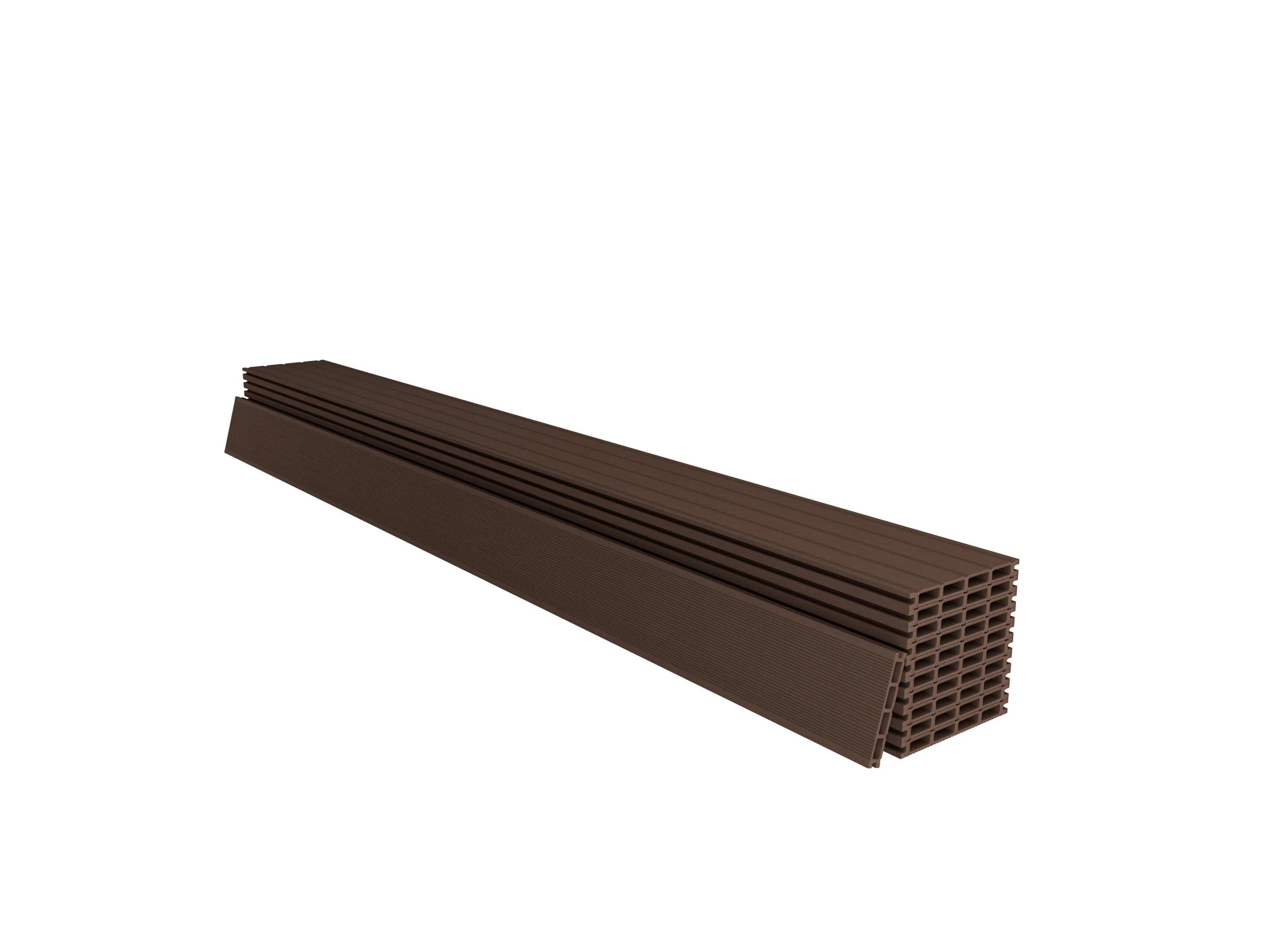 JUSKYS WPC Terrassendielen, mit Clipsystem (20 m², Braun) – Bild 2 von 4