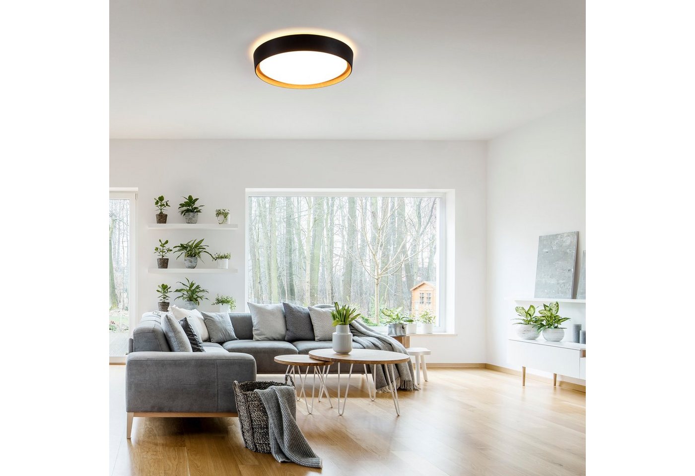 JUST LIGHT Deckenleuchte EMILIA, LED fest integriert, Warmweiß, LED, dimmbar, Switchmo, dimmbar, Switchmo – Bild 2 von 5