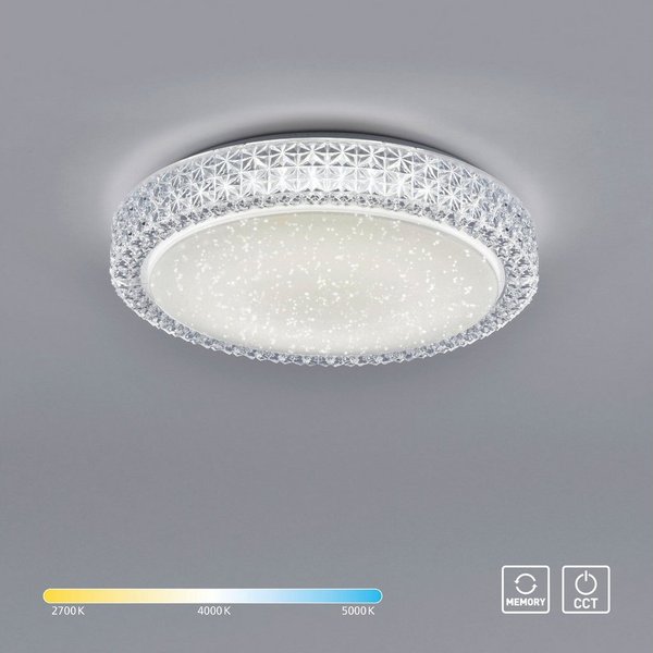 JUST LIGHT Deckenleuchte FRIDA, Memory, nach Trennung vom Netz, LED fest integriert, Neutralweiß, Tageslichtweiß, warmweiß - kaltweiß, LED, CCT-tunable white, S