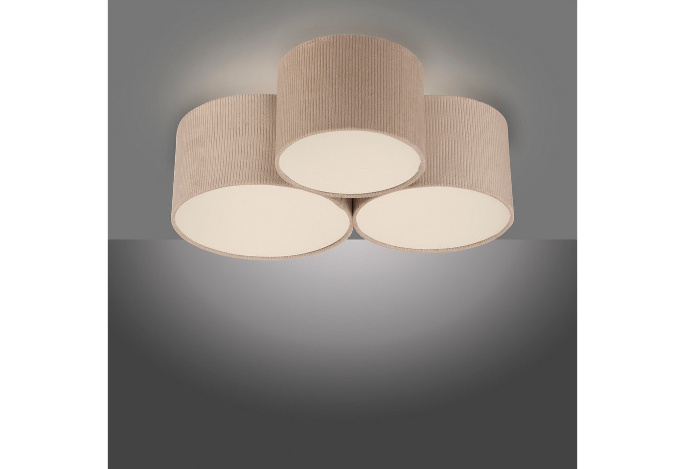 JUST LIGHT Deckenleuchte GREEN DURO, Ein-/Ausschalter, Leuchtmittel wechselbar, Warmweiß, ExklusiveE27 – Bild 3 von 5