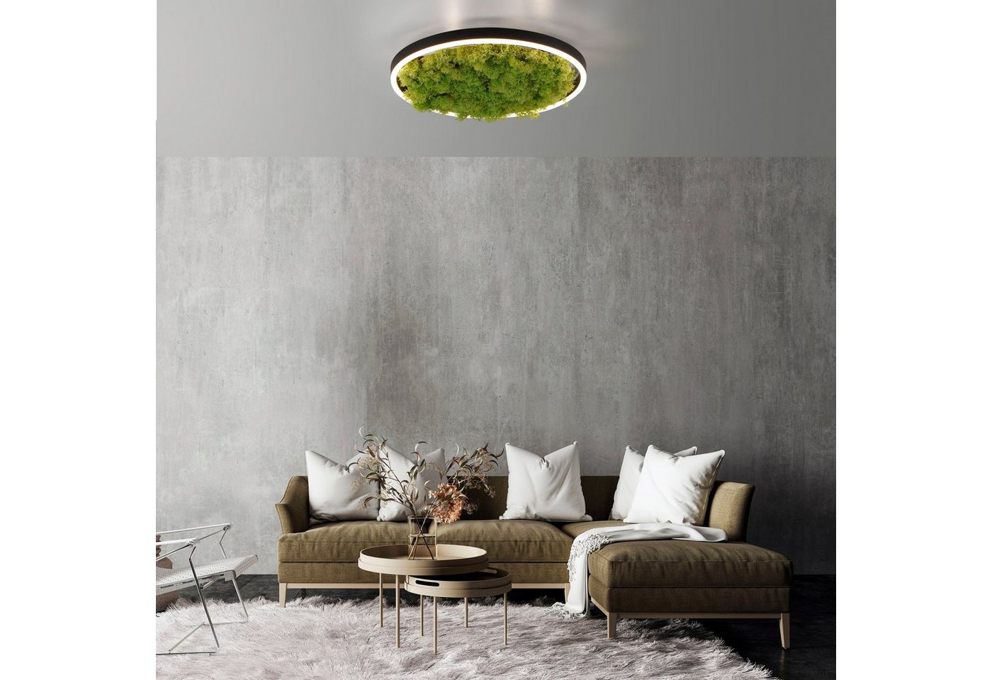 JUST LIGHT Deckenleuchte GREEN RITU, LED fest integriert, Warmweiß – Bild 2 von 5