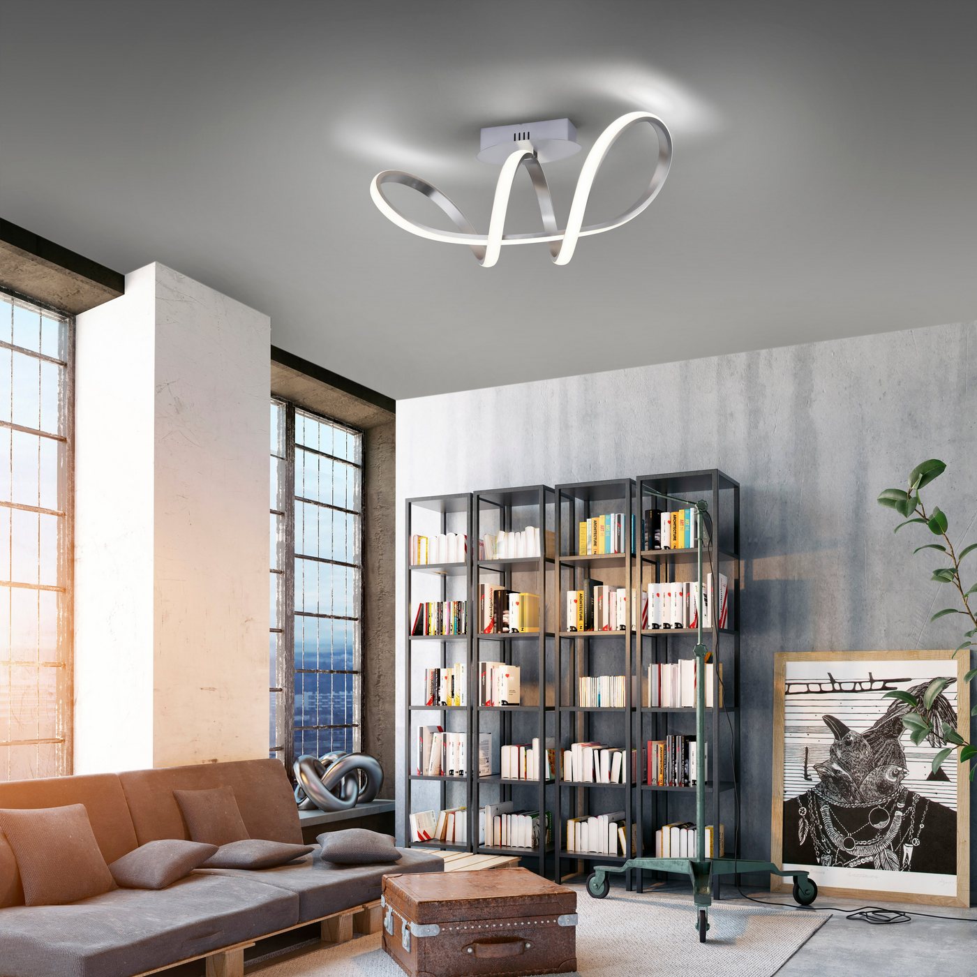 JUST LIGHT Deckenleuchte MARIA, LED fest integriert, Warmweiß, LED, dimmbar, Switchmo – Bild 3 von 5
