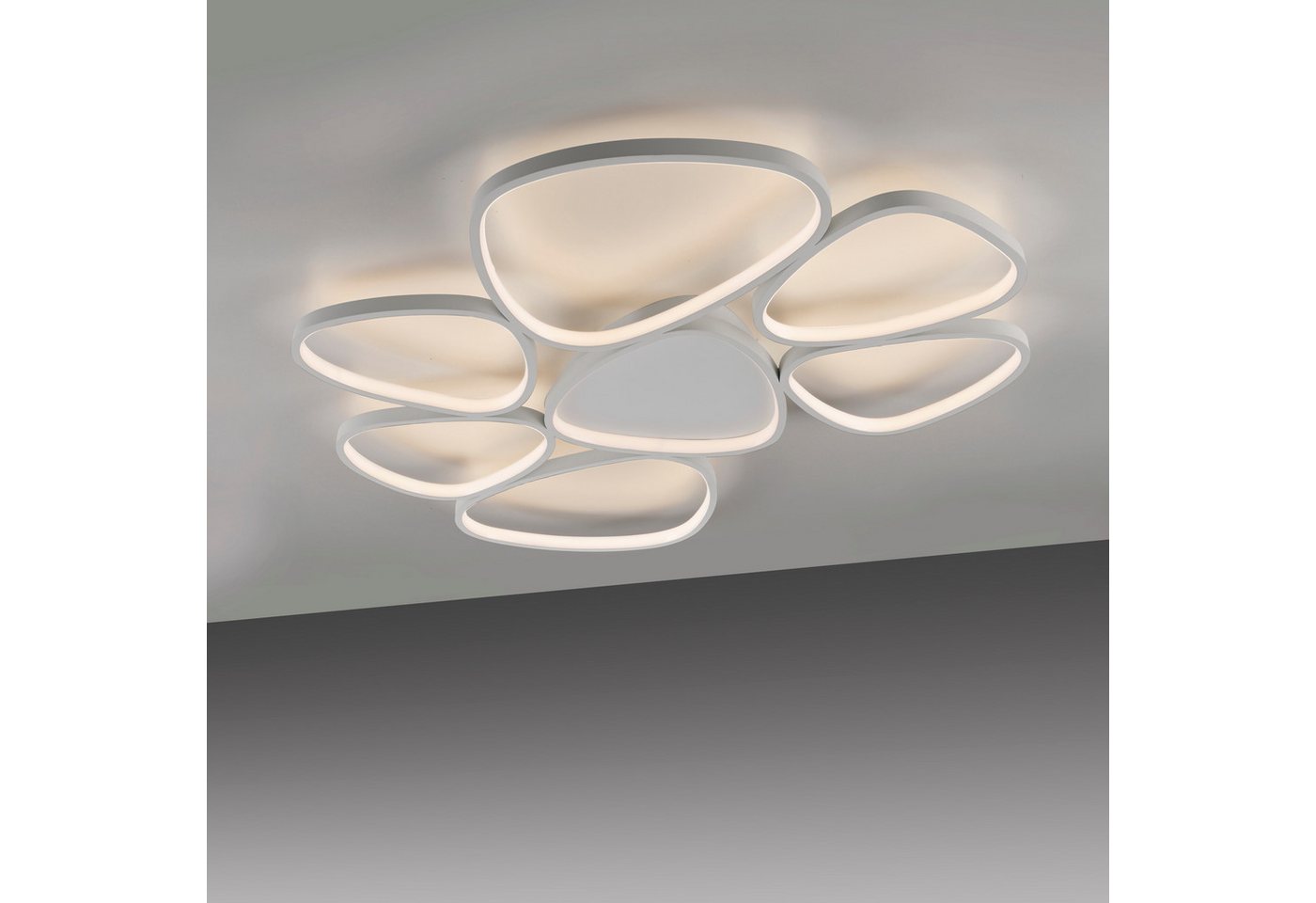 JUST LIGHT Deckenleuchte PEBBLES, Dimmfunktion, LED fest integriert, Warmweiß, LED, dimmbar, Switchmo, Memory, nach Trennung vom Netz – Bild 4 von 4