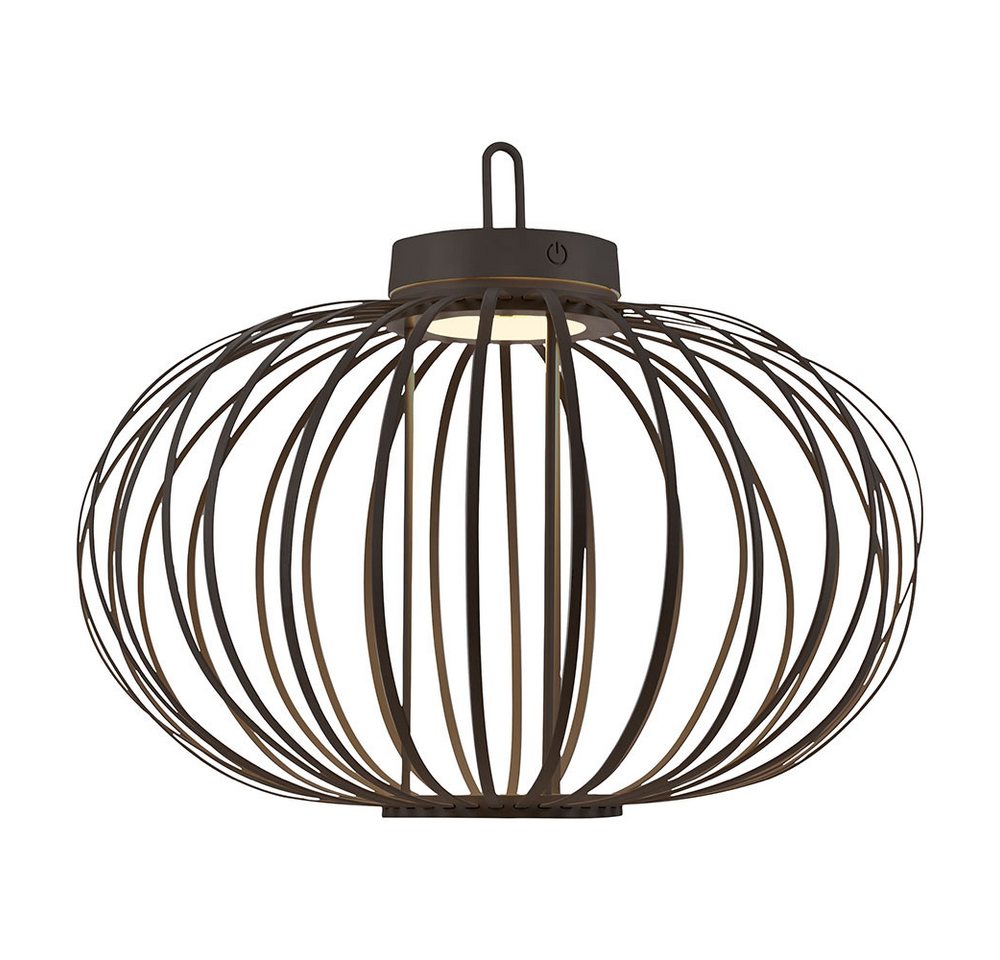 JUST LIGHT LED Außen-Tischleuchte, LED-Leuchtmittel fest verbaut, Warmweiß, Tischlampe Pendelleuchte Außen Innen LED Touchdimmer Akku D 46 cm – Bild 2 von 5