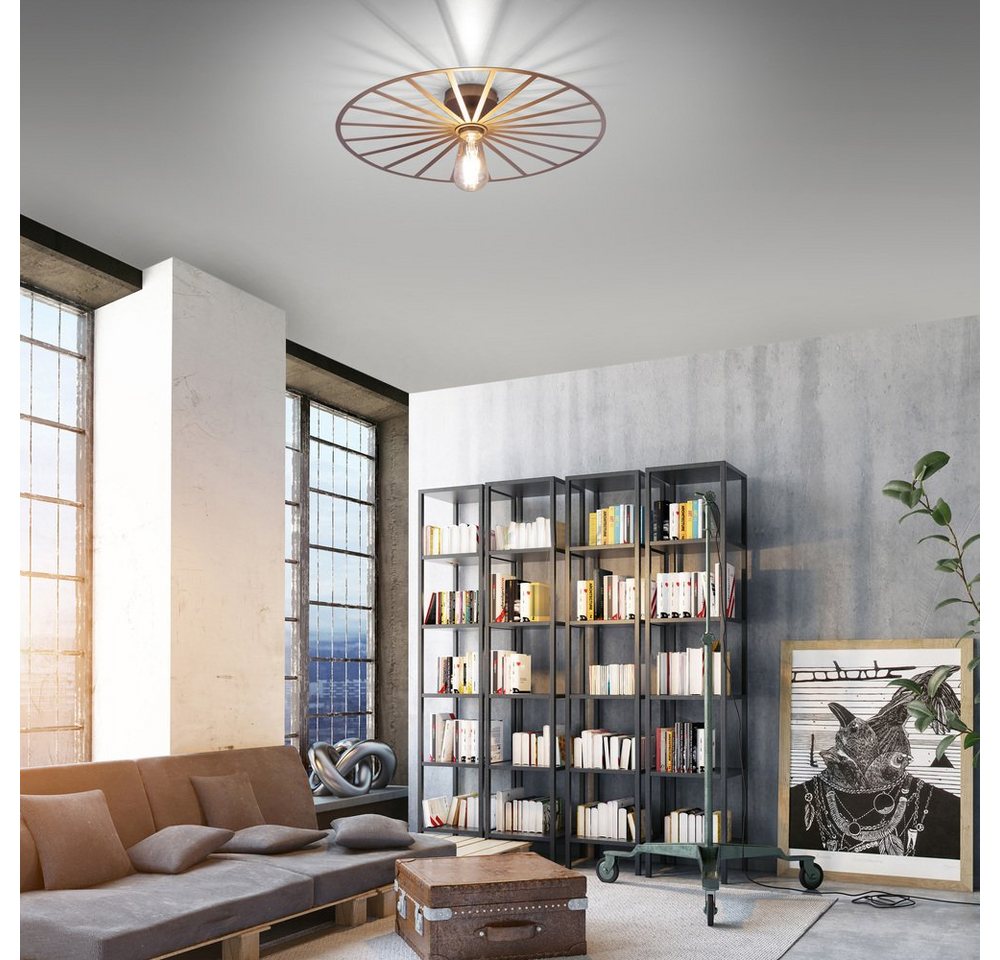 JUST LIGHT LED Deckenleuchte Decken- und Wandleuchte SPIKE, 1xE27/40W, für Wand- und Deckenmontage geeignet – Bild 3 von 5