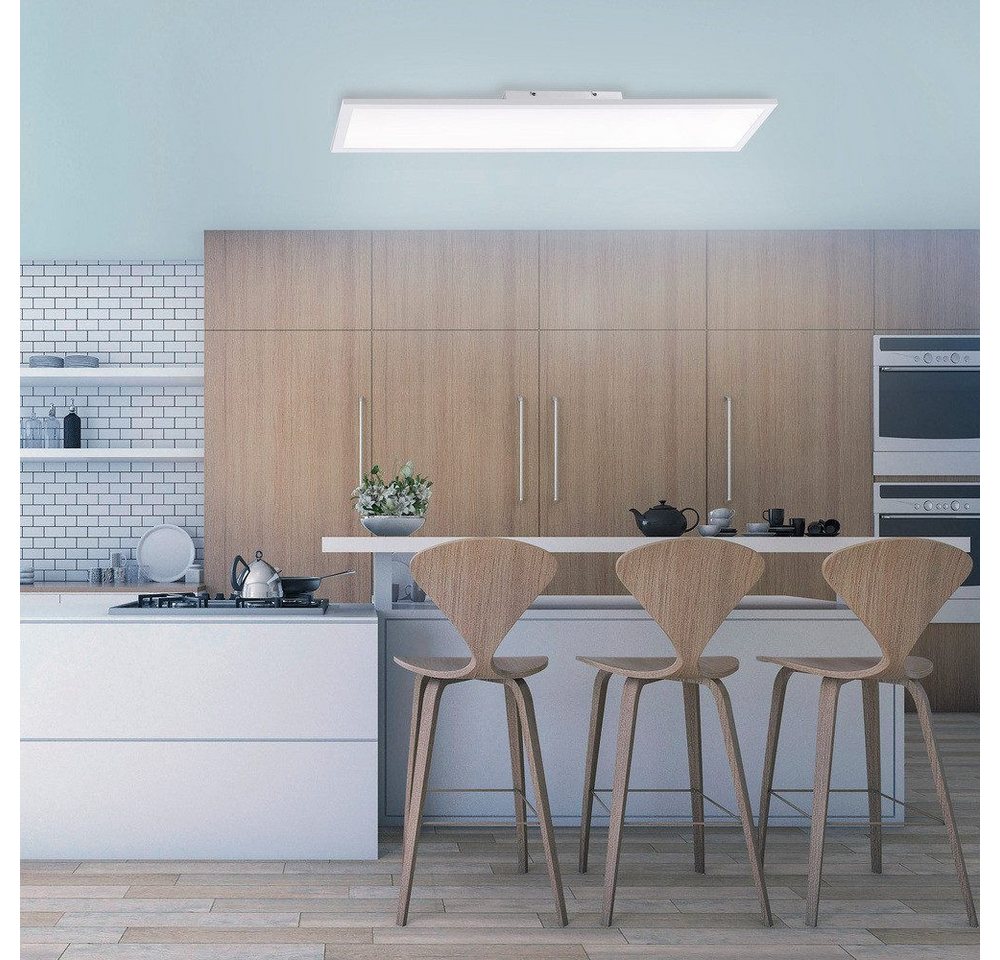JUST LIGHT LED Deckenleuchte "Flat" 24 W, CCT Farbwechsel, Fernbedienung, 100x25 cm, Deckenlampe, Wohnzimmer Lampe – Bild 2 von 5