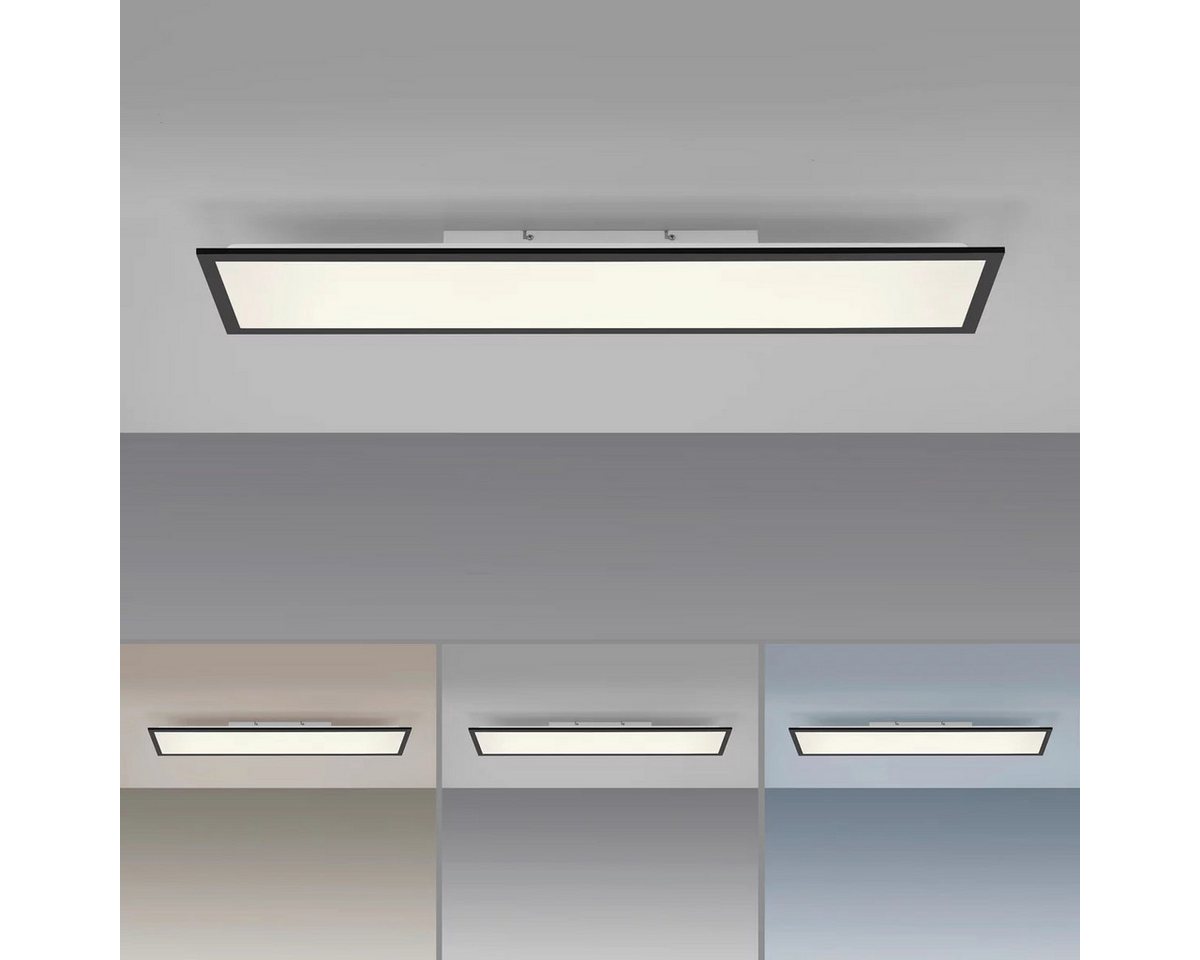 JUST LIGHT LED Deckenleuchte "Flat" 24 W, CCT Farbwechsel, Fernbedienung, 100x25 cm, Deckenlampe, Wohnzimmer Lampe – Bild 5 von 5