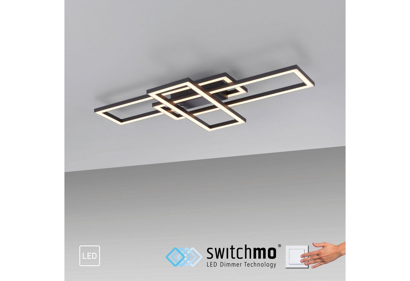 JUST LIGHT LED Deckenleuchte IVEN, LED fest integriert, Warmweiß – Bild 4 von 5