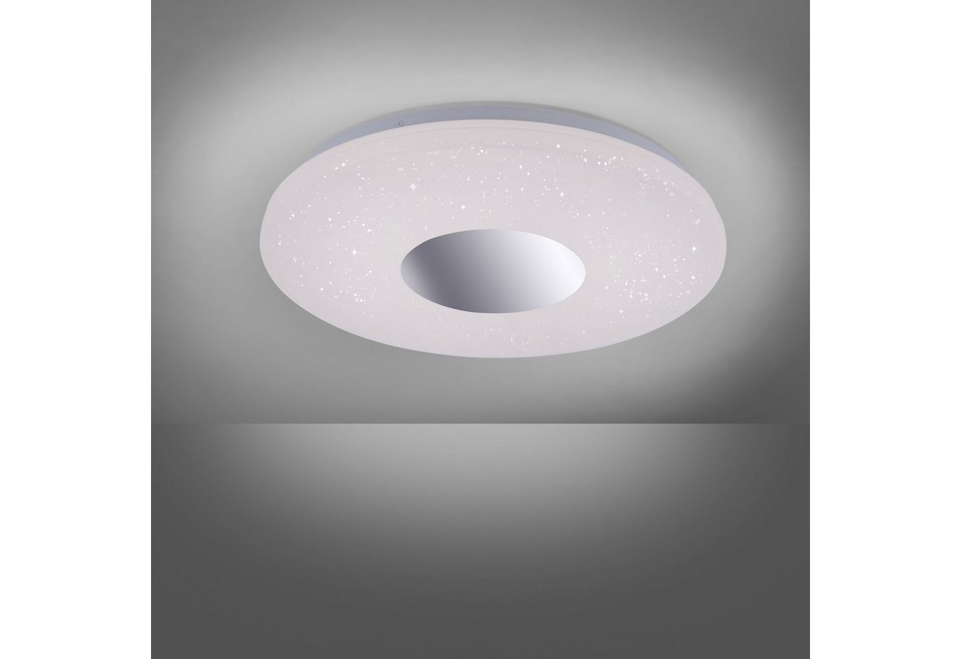 JUST LIGHT LED Deckenleuchte LAVINIA, Bewegungsmelder, Leuchtdauer einstellbar, LED fest integriert, Warmweiß, LED Deckenlampe – Bild 4 von 5