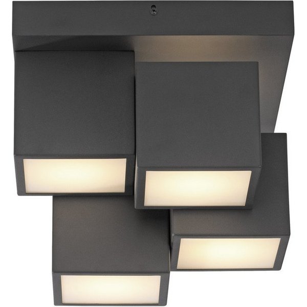 JUST LIGHT LED Deckenleuchte LED Deckenleuchte TETRIS, Lichttemperatur warmweiß, 17W, 3000, Lichteffekt durch Backlight