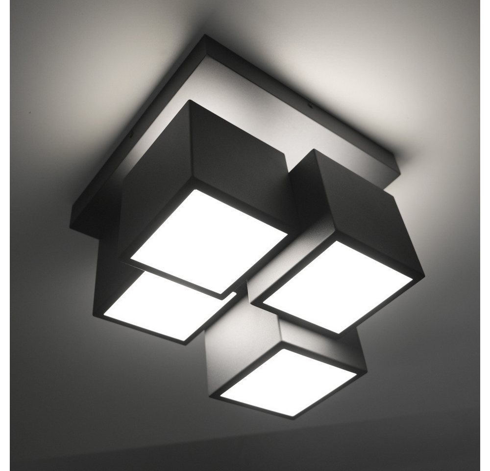 JUST LIGHT LED Deckenleuchte LED Deckenleuchte TETRIS, Lichttemperatur warmweiß, 17W, 3000, Lichteffekt durch Backlight – Bild 4 von 5