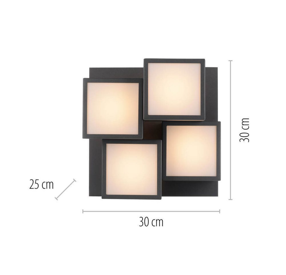 JUST LIGHT LED Deckenleuchte LED Deckenleuchte TETRIS, Lichttemperatur warmweiß, 17W, 3000, Lichteffekt durch Backlight – Bild 5 von 5