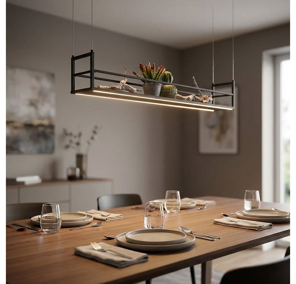 JUST LIGHT LED-Hängeleuchte, LED-Leuchtmittel fest verbaut, Warmweiß, LED Hängelampe Esstisch Pendelleuchte Gewürzregal Memory H 60-120 cm – Bild 5 von 5