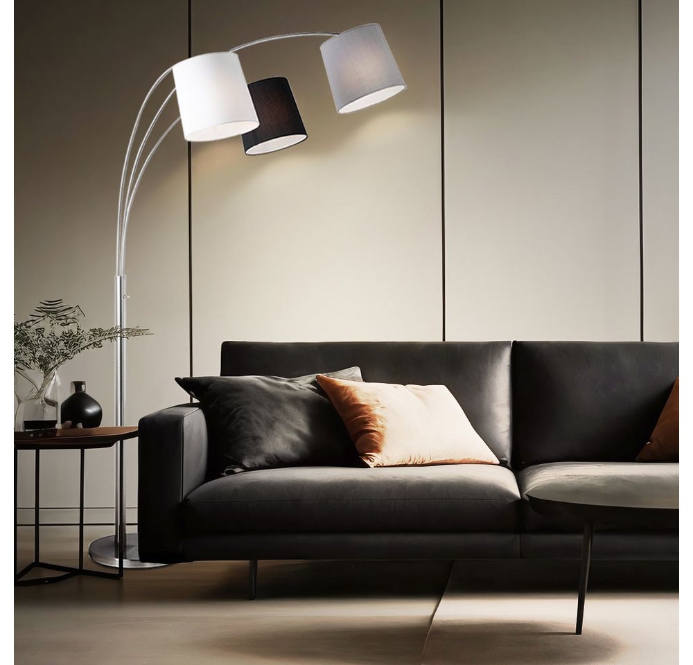 JUST LIGHT LED Stehlampe, Leuchtmittel inklusive, Warmweiß, Farbwechsel, Bogenstehlampe Stehleuchte Wohnzimmerlampe Dimmerr Fernbedienung LED – Bild 3 von 5