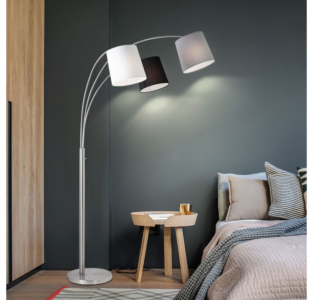 JUST LIGHT LED Stehlampe, Leuchtmittel inklusive, Warmweiß, Farbwechsel, Bogenstehlampe Stehleuchte Wohnzimmerlampe Dimmerr Fernbedienung LED – Bild 4 von 5