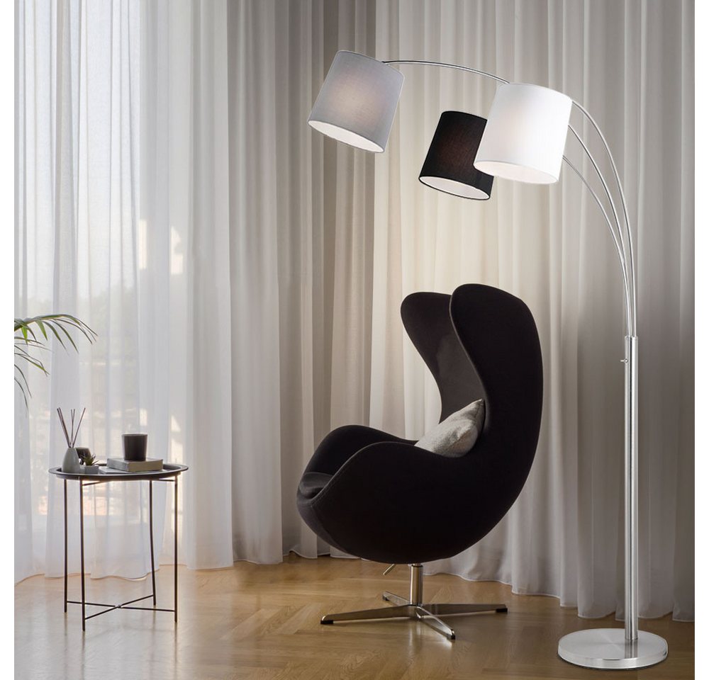 JUST LIGHT LED Stehlampe, Leuchtmittel inklusive, Warmweiß, Farbwechsel, Bogenstehlampe Stehleuchte Wohnzimmerlampe Dimmerr Fernbedienung LED – Bild 5 von 5