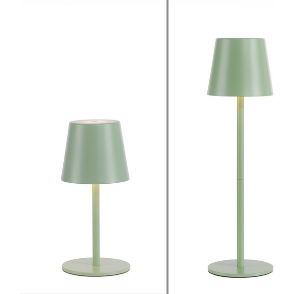 JUST LIGHT LED Tischleuchte EURIA, 2er Set, Dimmfunktion, Memory, nach Trennung vom Netz, LED fest integriert, Warmweiß, LED Akku Tischlampe