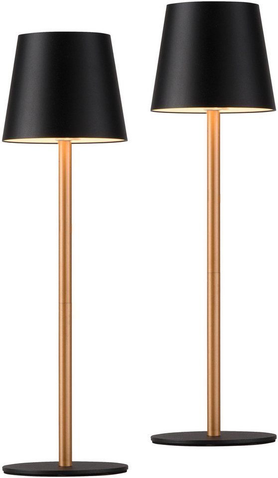 JUST LIGHT LED Tischleuchte EURIA, 2er Set, Dimmfunktion, Memory, nach Trennung vom Netz, LED fest integriert, Warmweiß, LED Akku Tischlampe – Bild 5 von 5