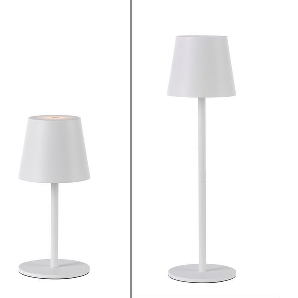 JUST LIGHT LED Tischleuchte EURIA, 2er Set, Dimmfunktion, Memory, nach Trennung vom Netz, LED fest integriert, Warmweiß, LED Akku Tischlampe
