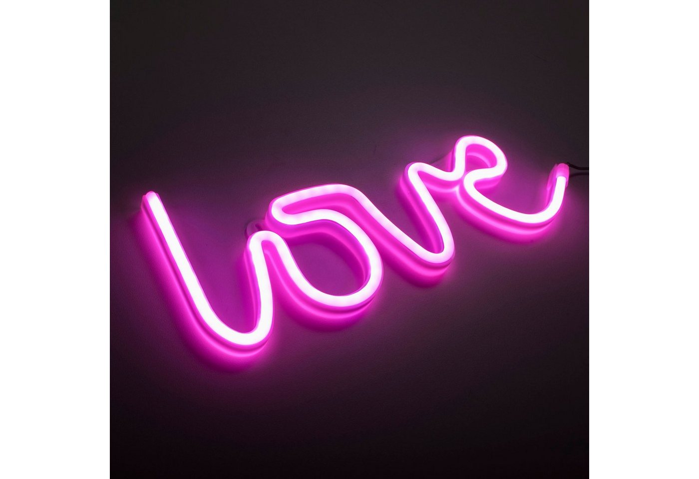JUST LIGHT LED Wandleuchte NEON-LOVE, LED fest integriert, Warmweiß – Bild 3 von 5