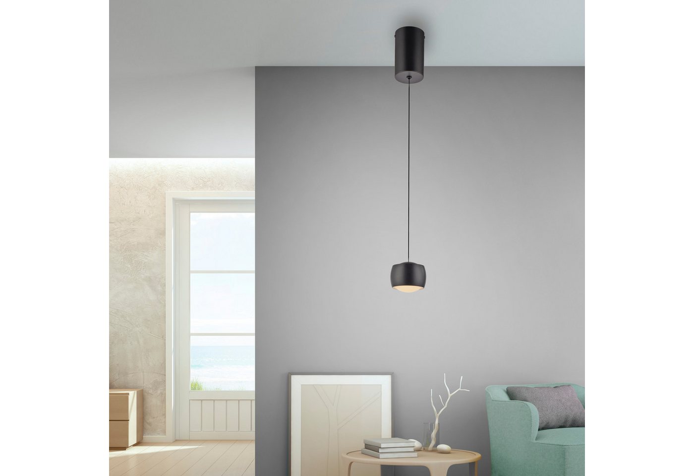 JUST LIGHT Pendelleuchte BALLINI, Abschaltautomatik, LED fest integriert, Warmweiß, LED, Comfort Lift – Bild 2 von 4