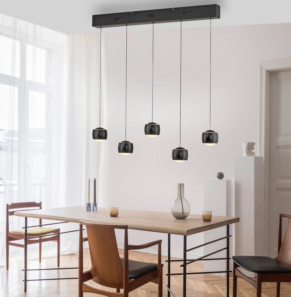 JUST LIGHT Pendelleuchte BALLINI, Dimmfunktion, LED fest integriert, Warmweiß, LED, Comfort Lift, dimmbar, Switchmo – Bild 2 von 4