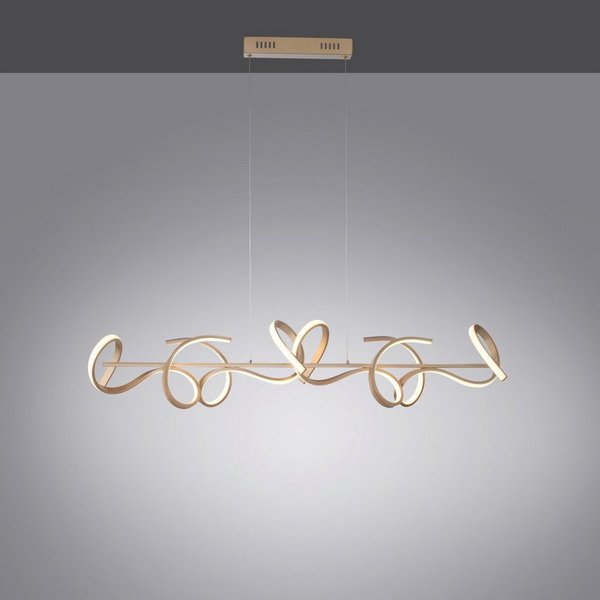 JUST LIGHT Pendelleuchte CURLS, LED fest integriert, Warmweiß, LED, dimmbar, Simply Dim, Memory, nach Trennung vom Netz