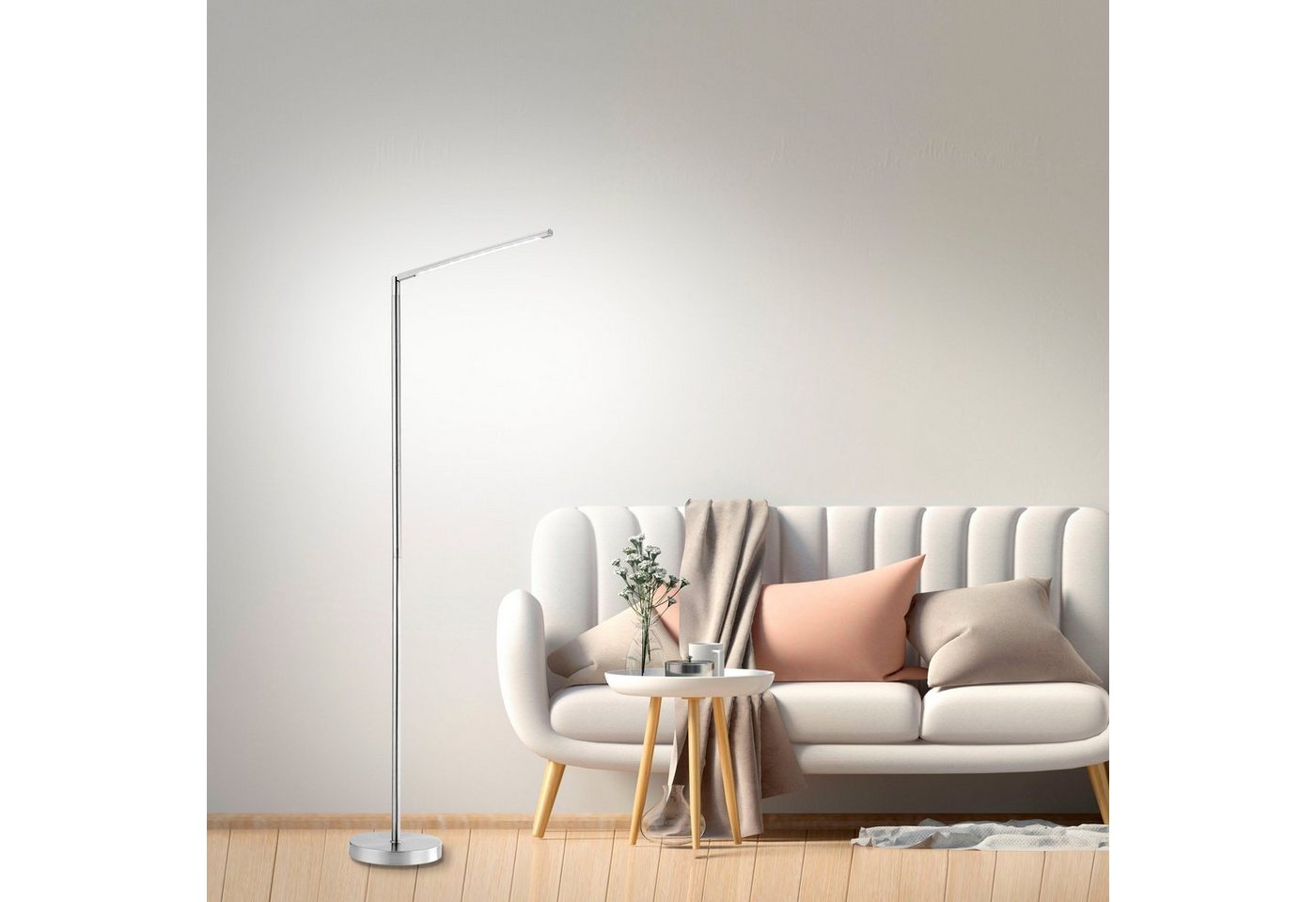 JUST LIGHT Stehlampe DAWDA, LED fest integriert, Warmweiß, LED, dimmbar über Tastdimmer – Bild 2 von 2