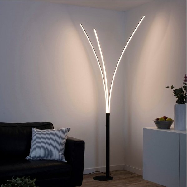 JUST LIGHT Stehlampe MAJA, LED fest integriert, Warmweiß, LED, Schalter, Kippschalter